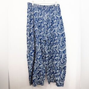 Ilana Kohn Abe Barrel Pant Indigo Flowers Print Size Large
